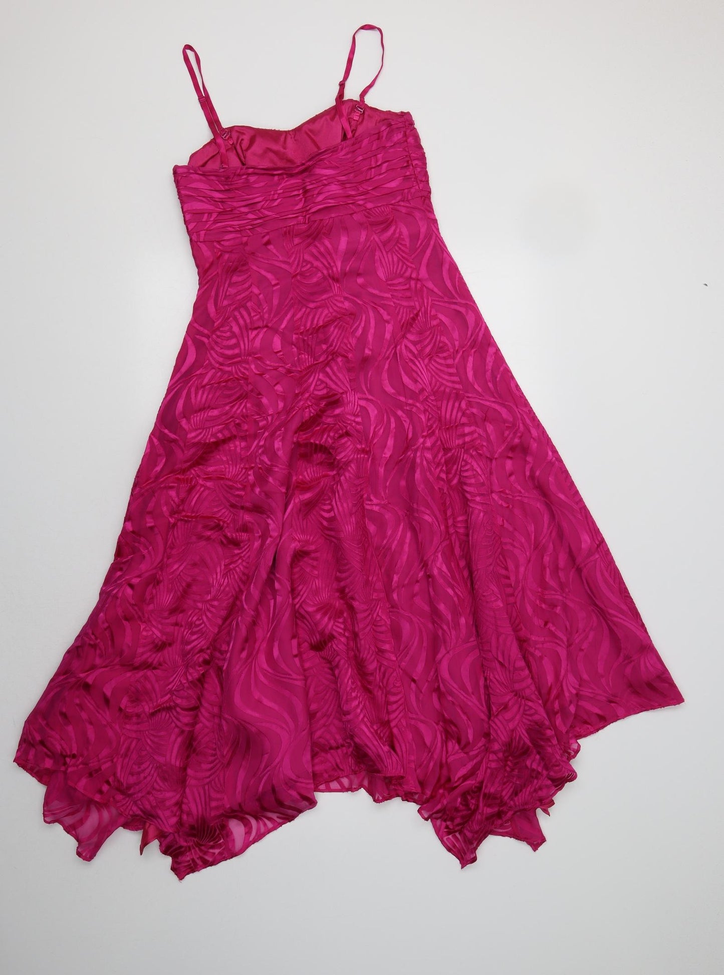 Monsoon Womens Pink Geometric Silk A-Line  Size 8 Sweetheart