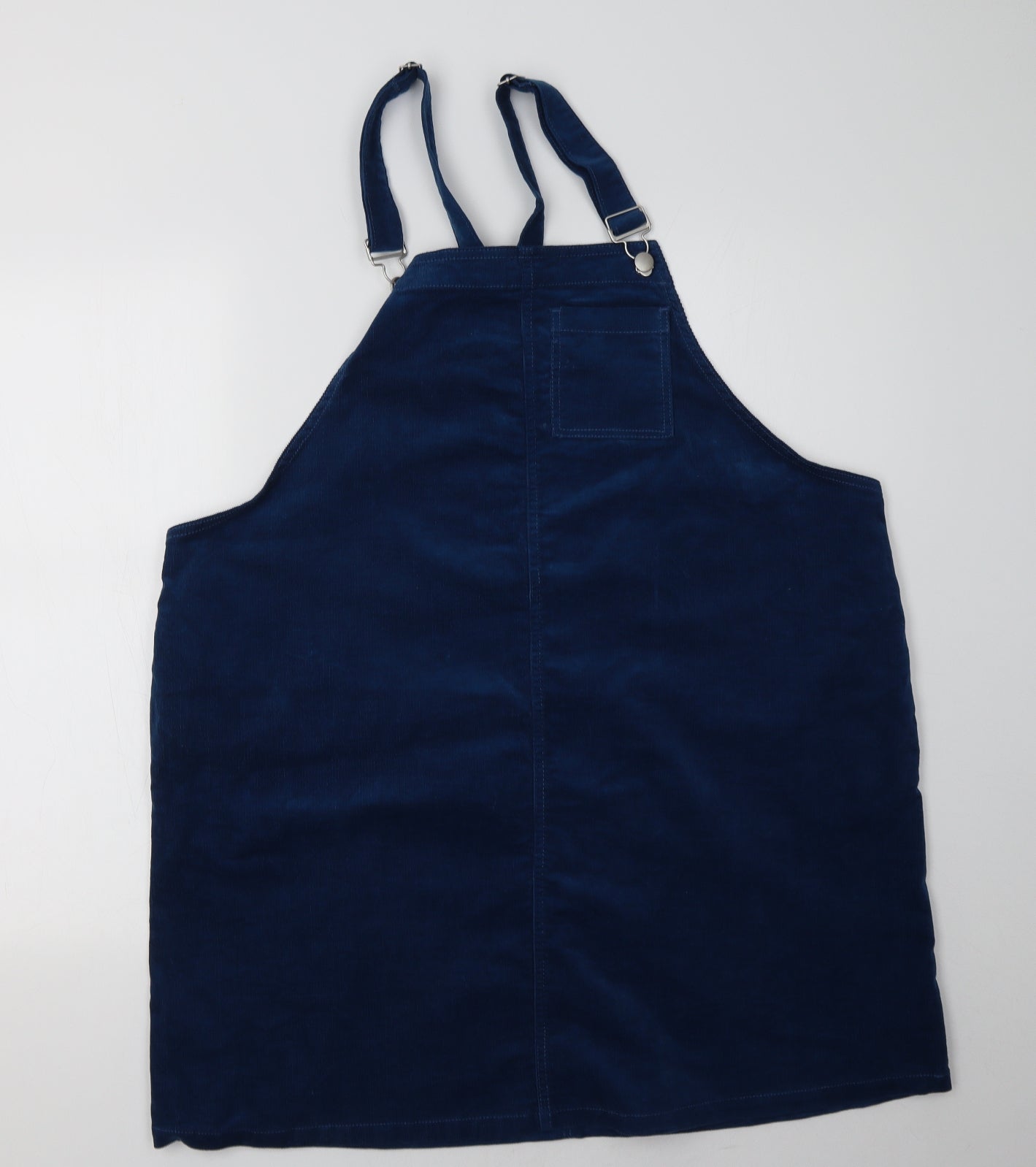 TU Womens Blue  Cotton Pinafore/Dungaree Dress  Size 22 Square Neck