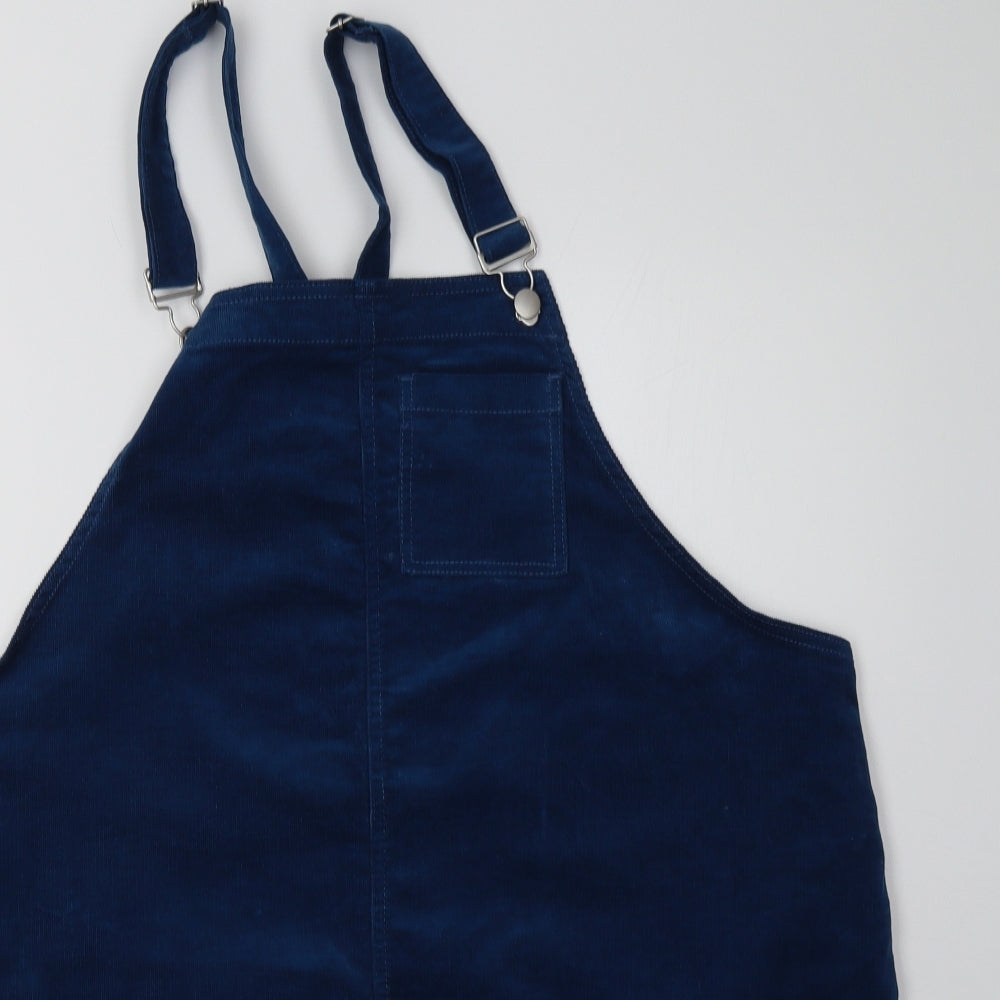 TU Womens Blue  Cotton Pinafore/Dungaree Dress  Size 22 Square Neck