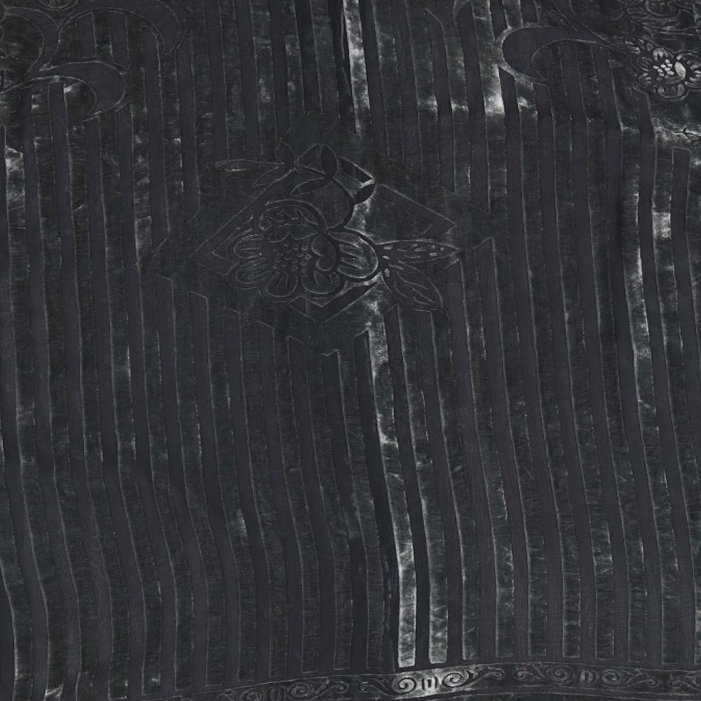 essence Womens Green Striped  Basic Button-Up  Collared - Subtle Grey Shimmer Sheer Stripes Floral & Stripes