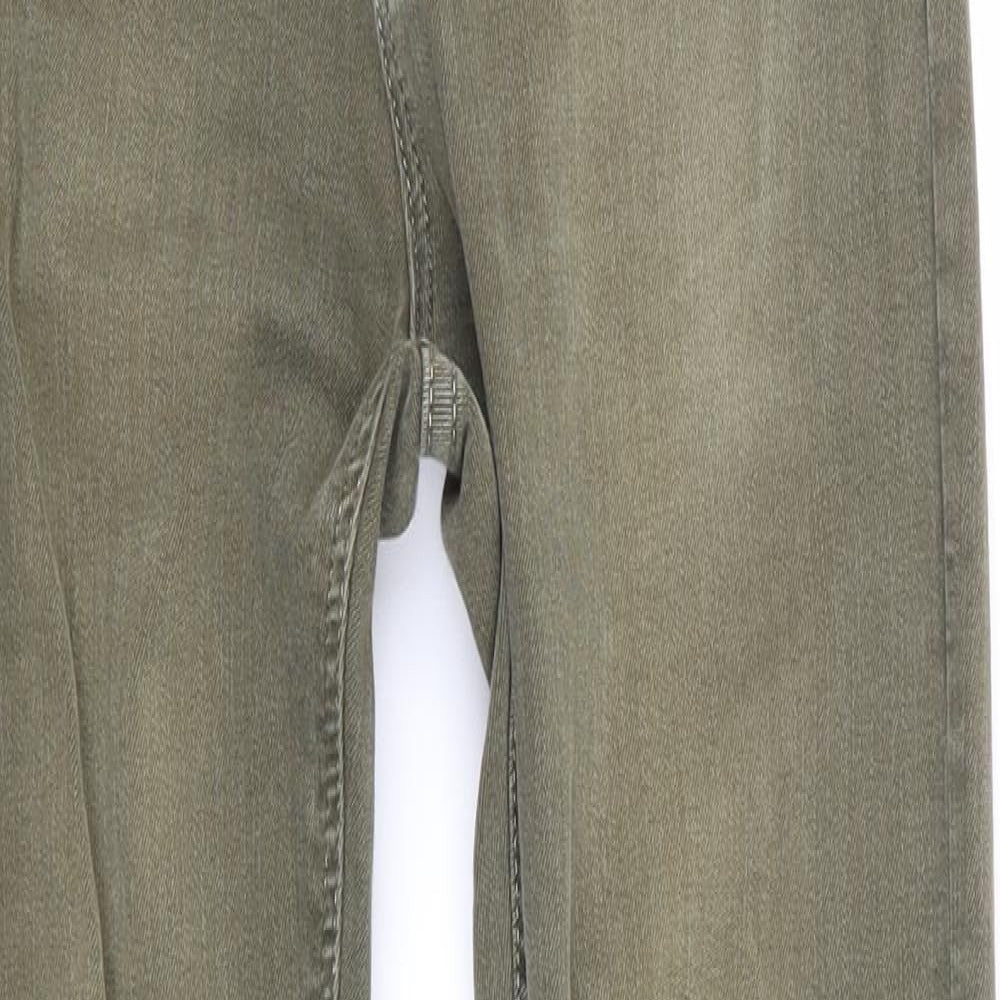 Zara Woman Womens Green  Cotton Skinny Jeans Size 6 L26 in Regular  - Olive Green