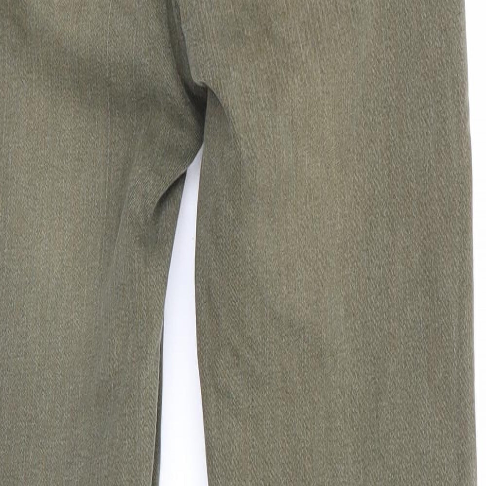 Zara Woman Womens Green  Cotton Skinny Jeans Size 6 L26 in Regular  - Olive Green
