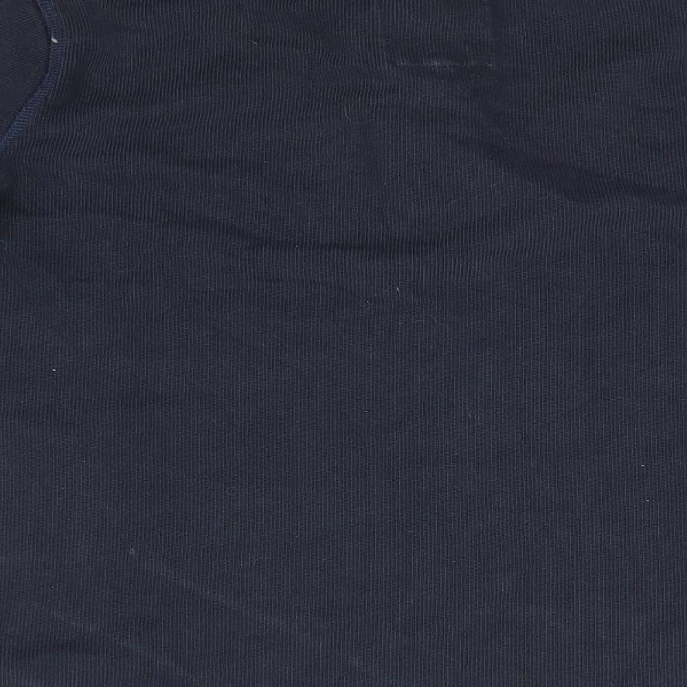 Q & C Nautical Apparel Mens Blue High Neck  Cotton Pullover Jumper Size S