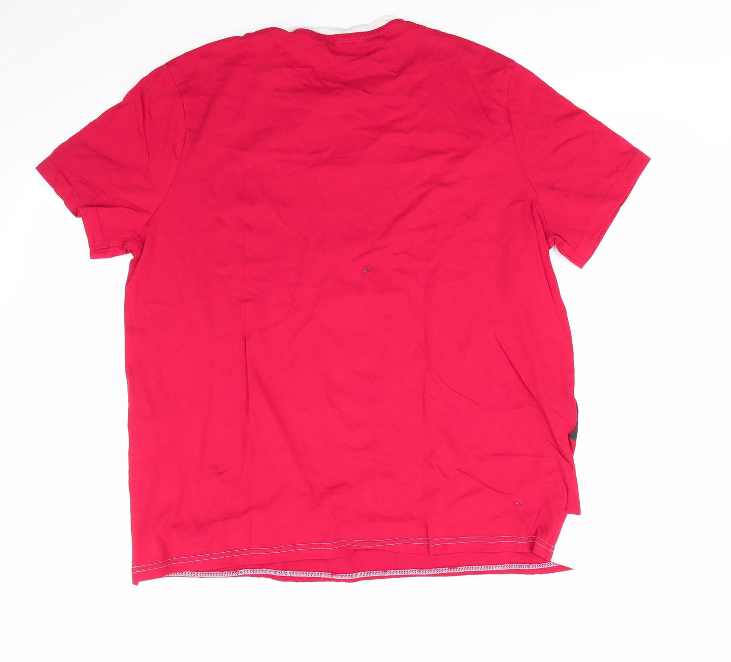 George Mens Red Solid Cotton  Pyjama Top Size XL   - Mr Claus