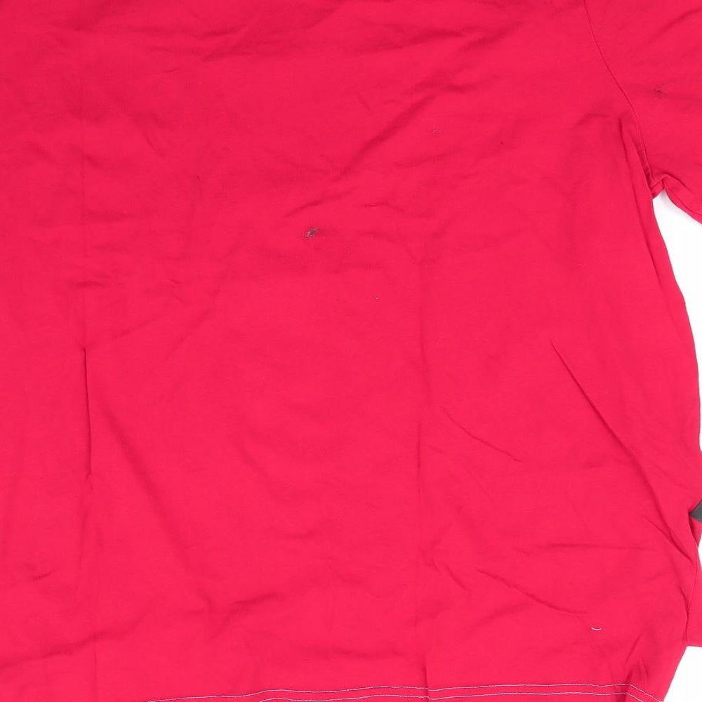 George Mens Red Solid Cotton  Pyjama Top Size XL   - Mr Claus