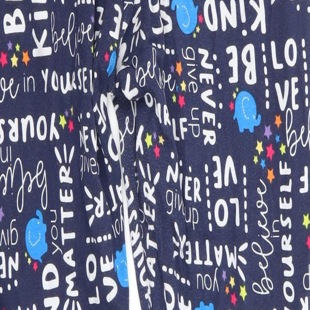 Matalan Mens Blue Solid Cotton  Pyjama Pants Size L   - Be Kind Never Give Up