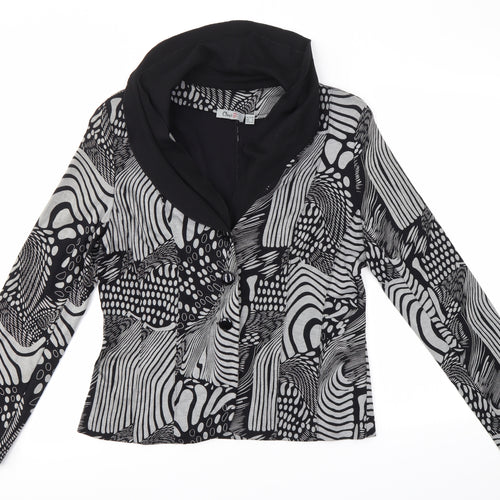 Oscar B Womens Grey V-Neck  Viscose Cardigan Jumper Size 10