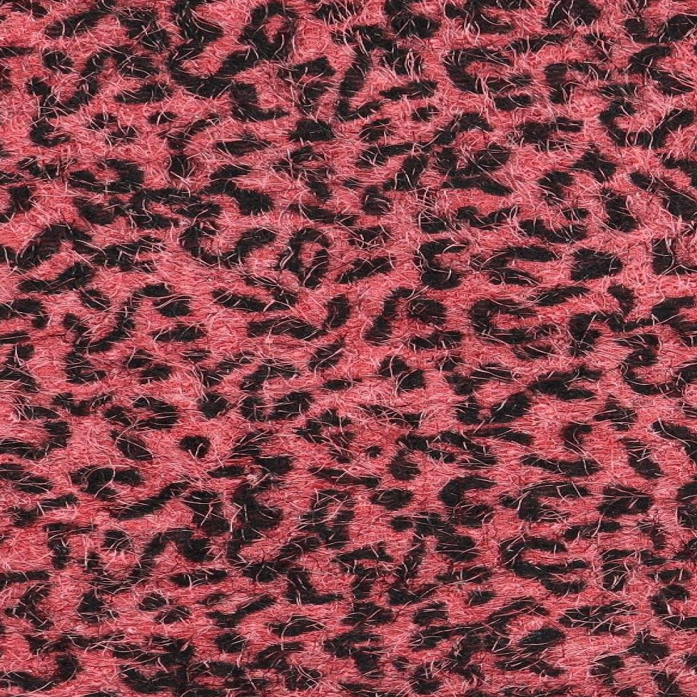 George Womens Pink Round Neck Animal Print Polyester Pullover Jumper Size 14