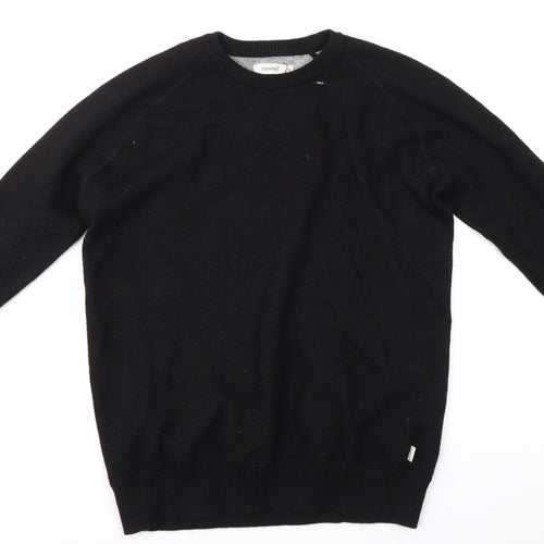 howies Mens Black Round Neck  Alpaca Pullover Jumper Size M