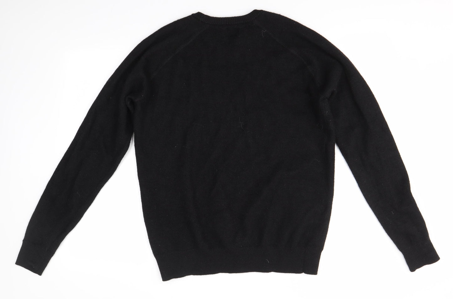howies Mens Black Round Neck  Alpaca Pullover Jumper Size M