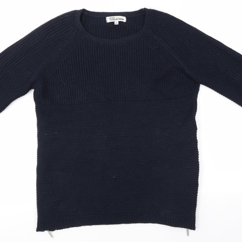 Debenhams Womens Blue Round Neck  Acrylic Pullover Jumper Size 6