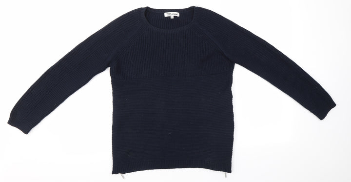Debenhams Womens Blue Round Neck  Acrylic Pullover Jumper Size 6