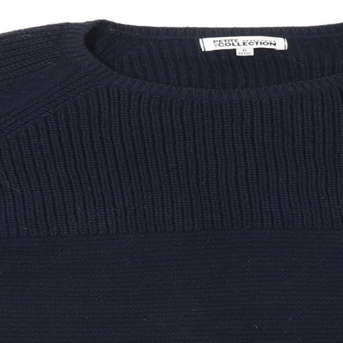 Debenhams Womens Blue Round Neck  Acrylic Pullover Jumper Size 6