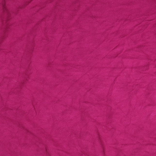 JUST ELEGANCE  Womens Pink  Viscose Basic Blouse Size M Round Neck