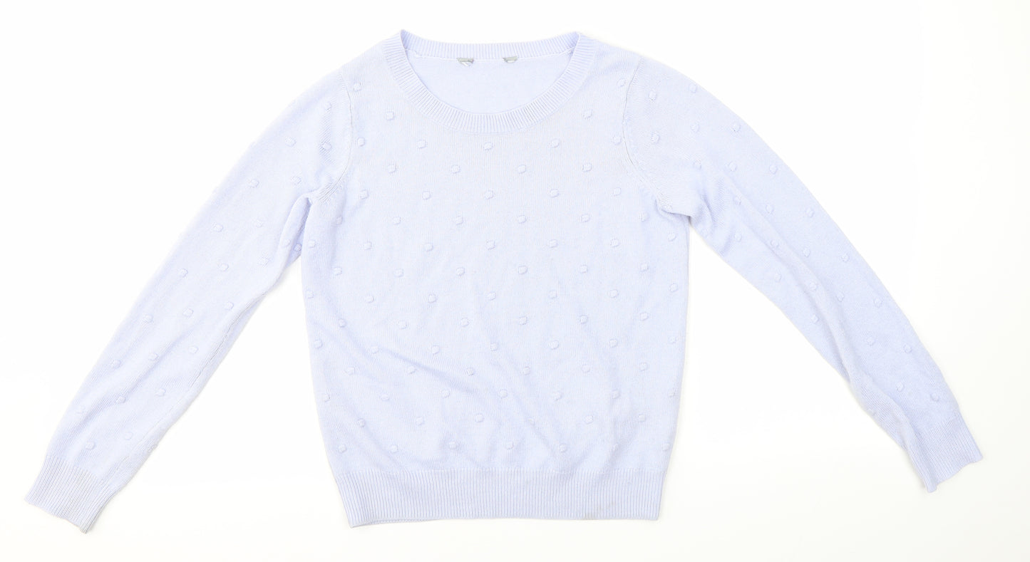 Dorothy Perkins Womens Purple Round Neck  Acrylic Pullover Jumper Size 6