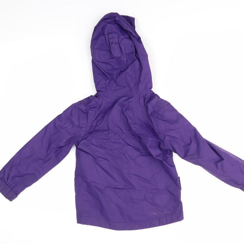Mountain Warehouse Girls Purple   Rain Coat Coat Size 5-6 Years