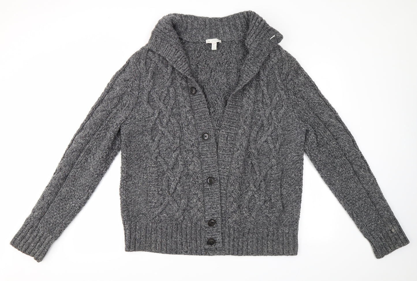 Gap Mens Grey High Neck  Cotton Cardigan Jumper Size XL