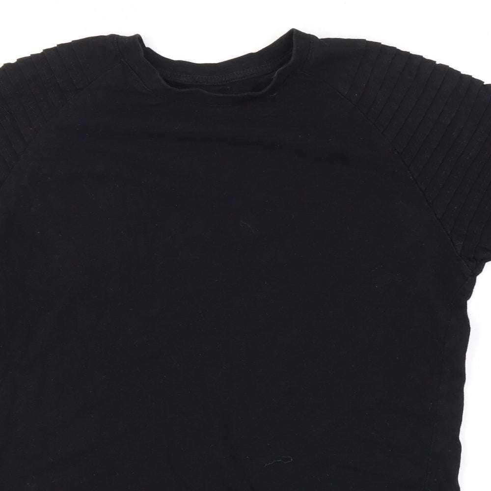 Primark Womens Black  100% Cotton Basic T-Shirt Size XS Round Neck