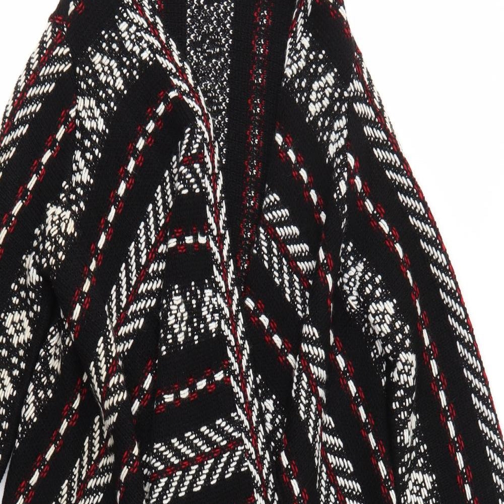 TU Womens Multicoloured V-Neck  Acrylic Cardigan Jumper Size 10