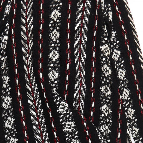 TU Womens Multicoloured V-Neck  Acrylic Cardigan Jumper Size 10