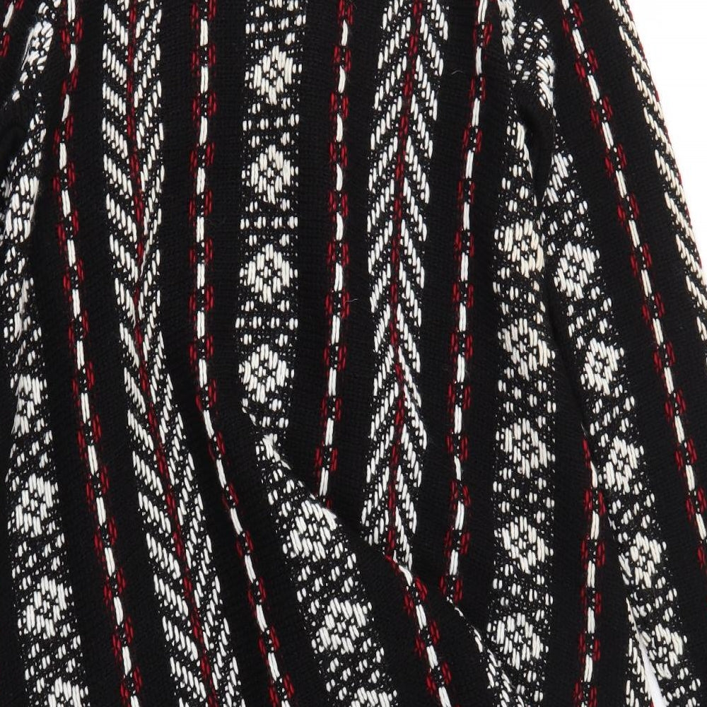 TU Womens Multicoloured V-Neck  Acrylic Cardigan Jumper Size 10