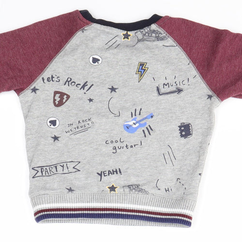 George Baby Multicoloured  Cotton Pullover Jumper Size 18-24 Months