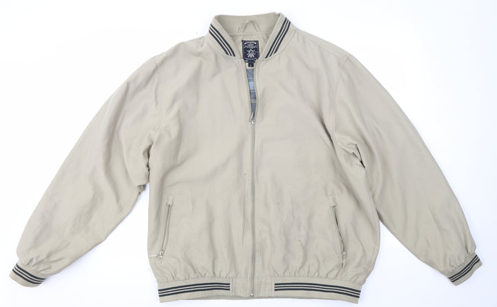 Kensington Mens Beige Overcoat Coat Size L
