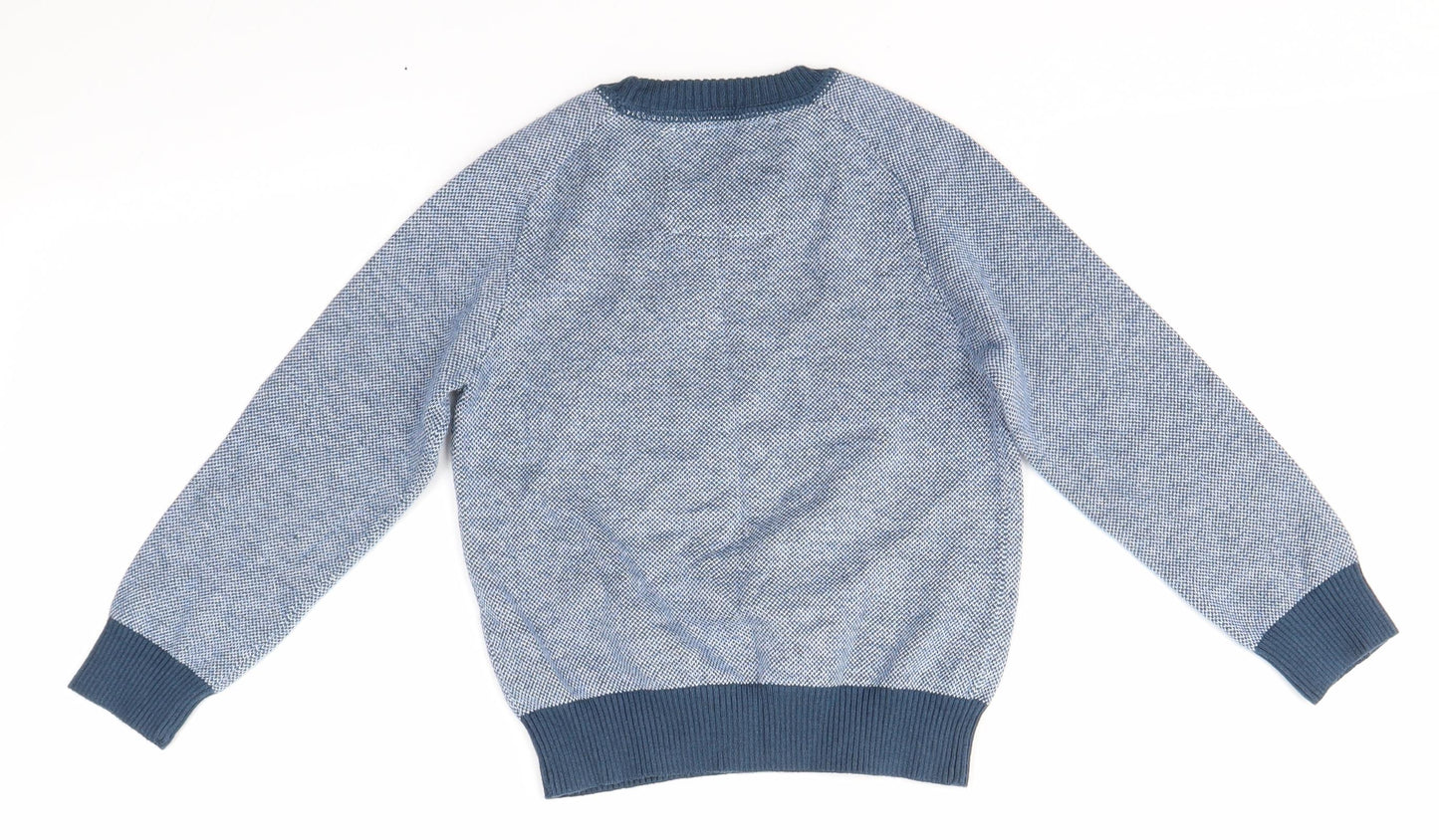 Matalan Boys Blue Round Neck  100% Cotton Pullover Jumper Size 4 Years