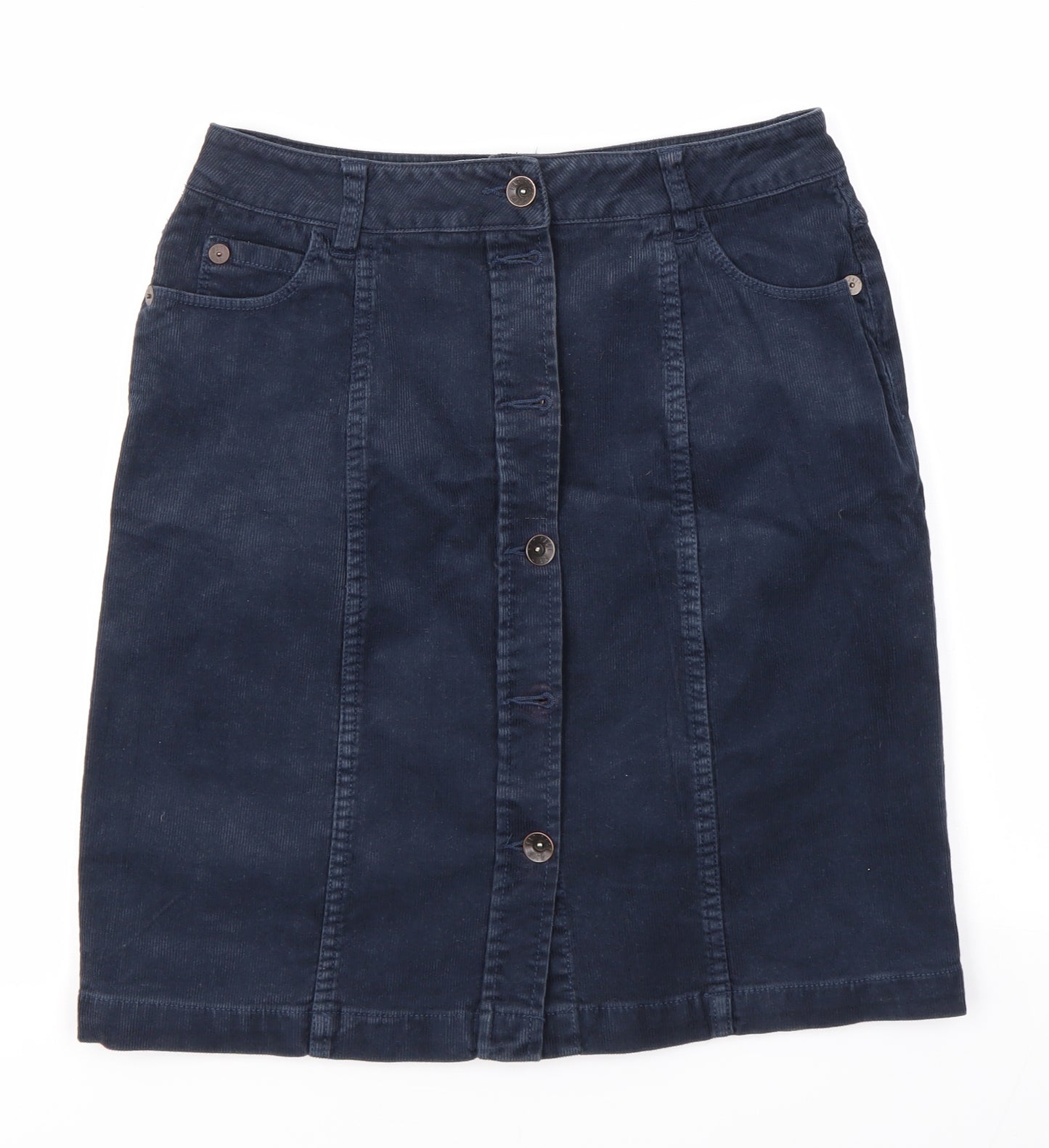 Fat Face Womens Blue  Cotton Straight & Pencil Skirt Size 6