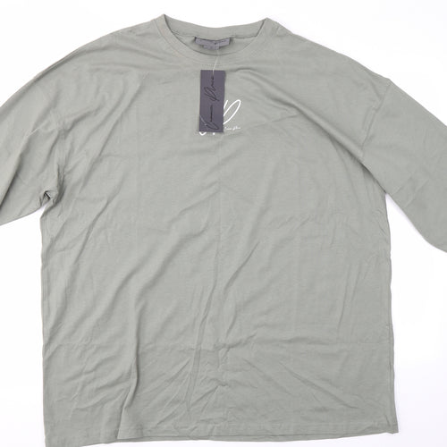 Common Place Mens Green  Cotton  T-Shirt Size XL Round Neck