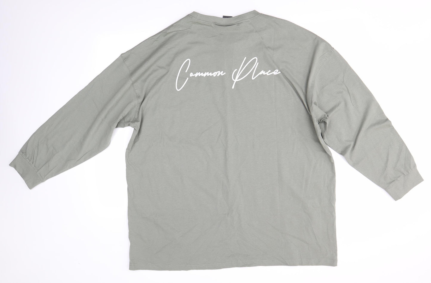Common Place Mens Green  Cotton  T-Shirt Size XL Round Neck