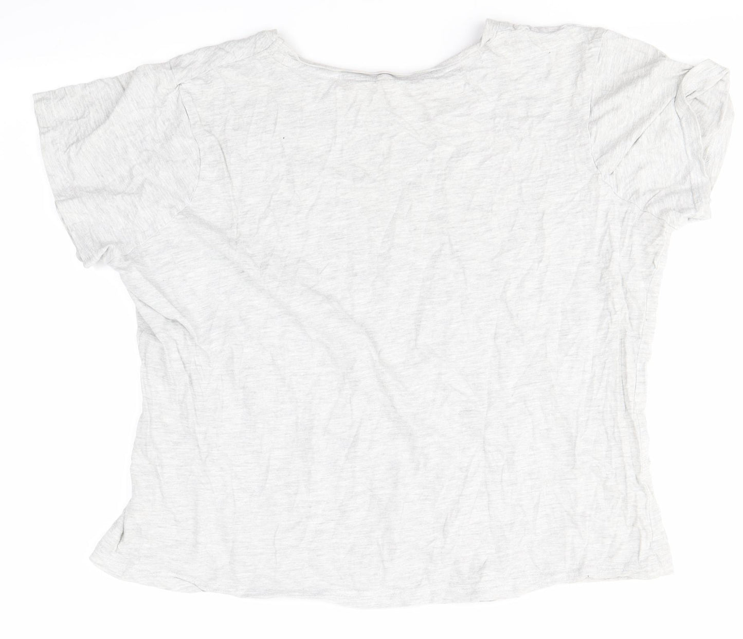 George Womens Grey Solid Cotton Top Pyjama Top Size 16   - Dumbo