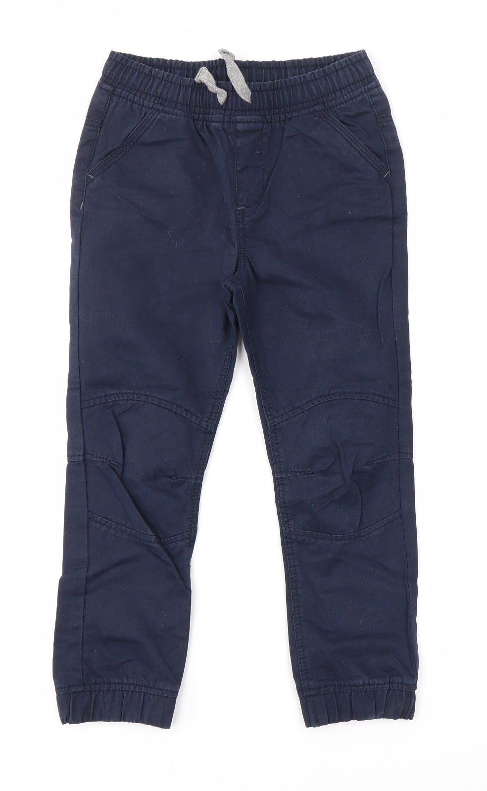 TU Boys Blue  100% Cotton Jogger Trousers Size 5-6 Years  Regular
