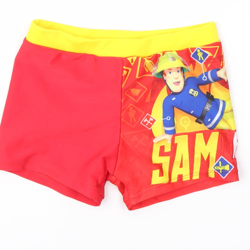 Fireman Sam Boys Multicoloured  Polyester Sweat Shorts Size 3-4 Years  Regular