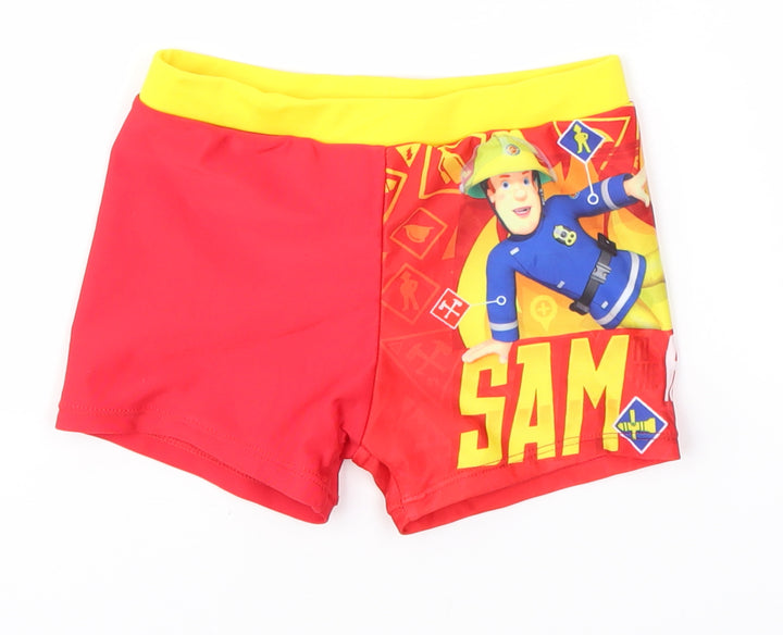 Fireman Sam Boys Multicoloured  Polyester Sweat Shorts Size 3-4 Years  Regular