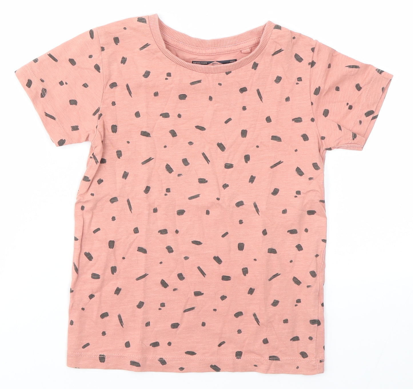 NEXT Boys Pink  100% Cotton Basic T-Shirt Size 3-4 Years Round Neck