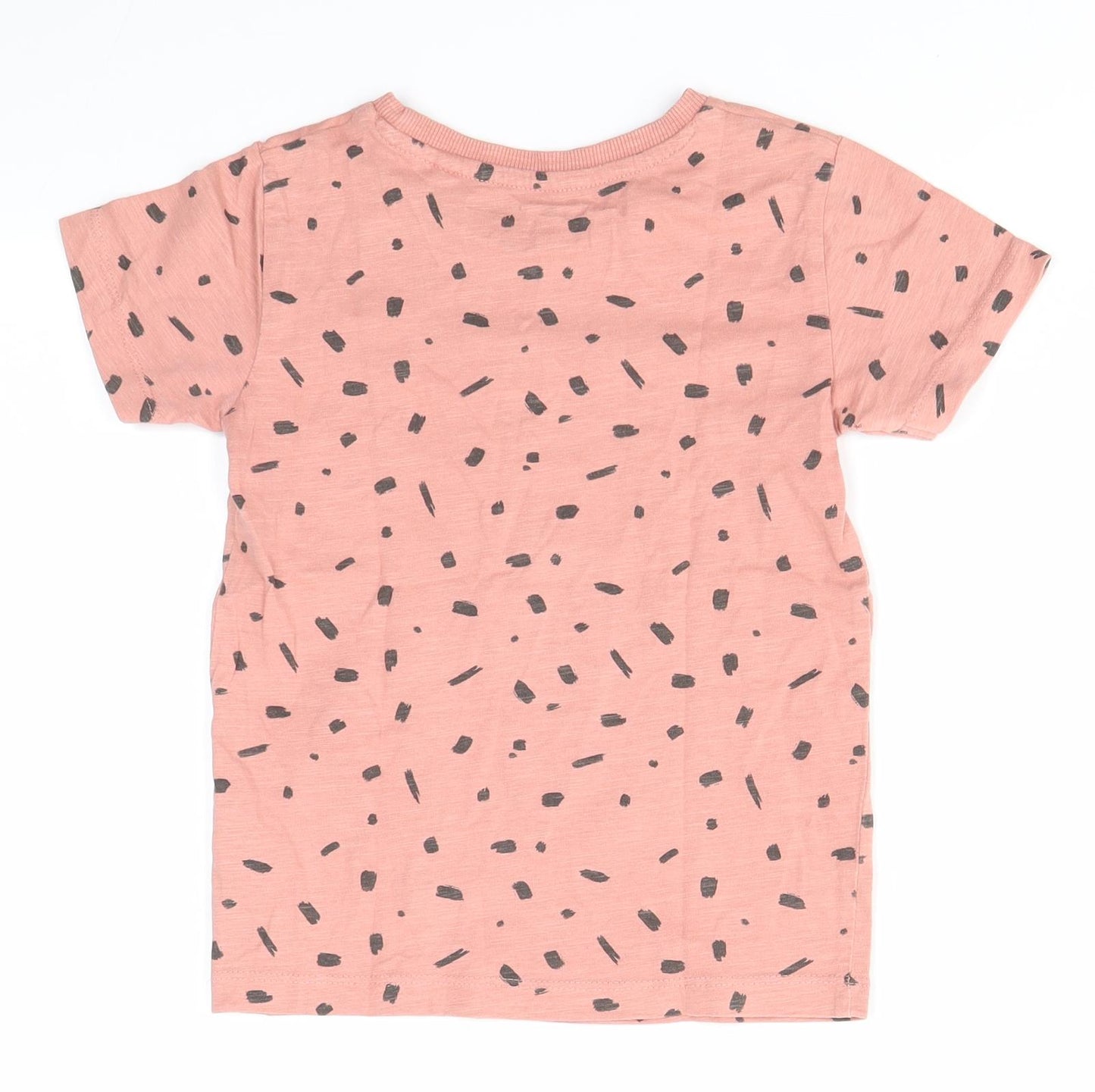 NEXT Boys Pink  100% Cotton Basic T-Shirt Size 3-4 Years Round Neck