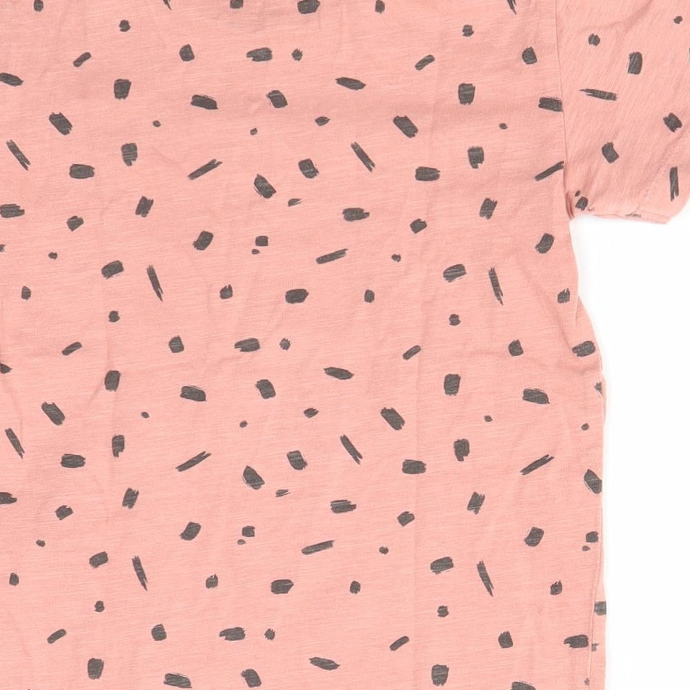 NEXT Boys Pink  100% Cotton Basic T-Shirt Size 3-4 Years Round Neck