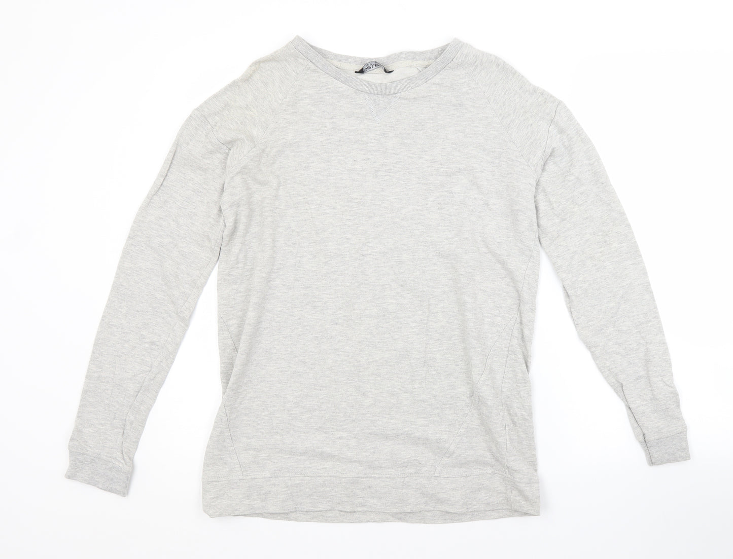 Select Womens Grey Crew Neck  Cotton Pullover Jumper Size 14