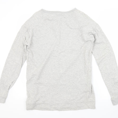 Select Womens Grey Crew Neck  Cotton Pullover Jumper Size 14