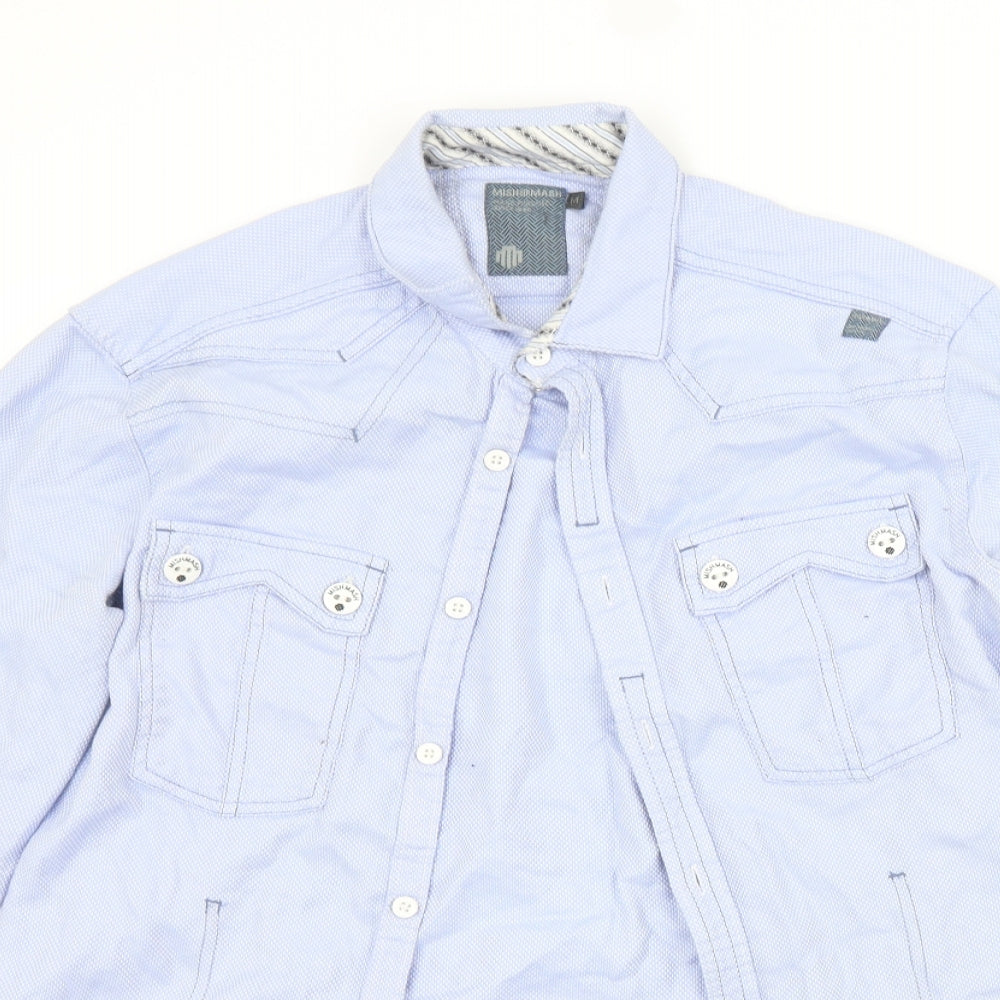 Mish Mash Mens Black  Cotton  Button-Up Size M Collared