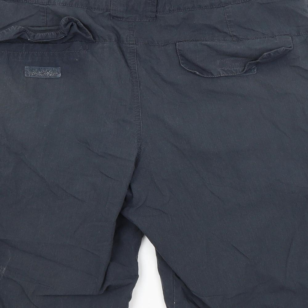 M&S Mens Blue  Cotton Cargo Shorts Size 38 L11 in Regular