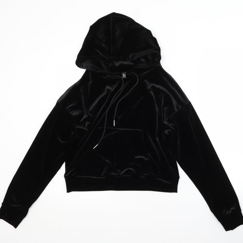 Nobody's Child Womens Black  Polyester Pullover Hoodie Size 8