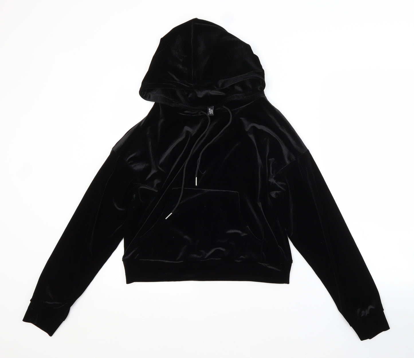 Nobody's Child Womens Black  Polyester Pullover Hoodie Size 8