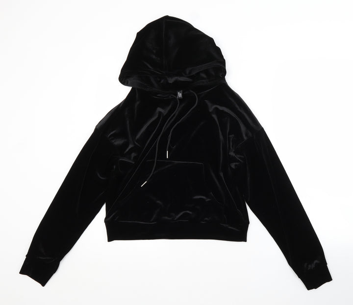 Nobody's Child Womens Black Polyester Pullover Hoodie Size 8
