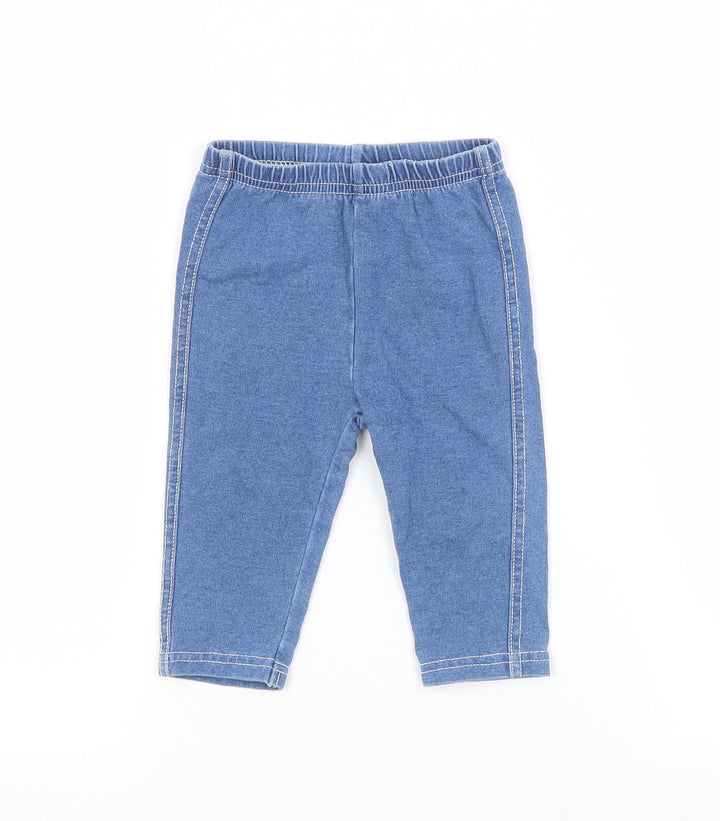 Preworn Baby Blue  Cotton Jogger Jeans Size 6-9 Months