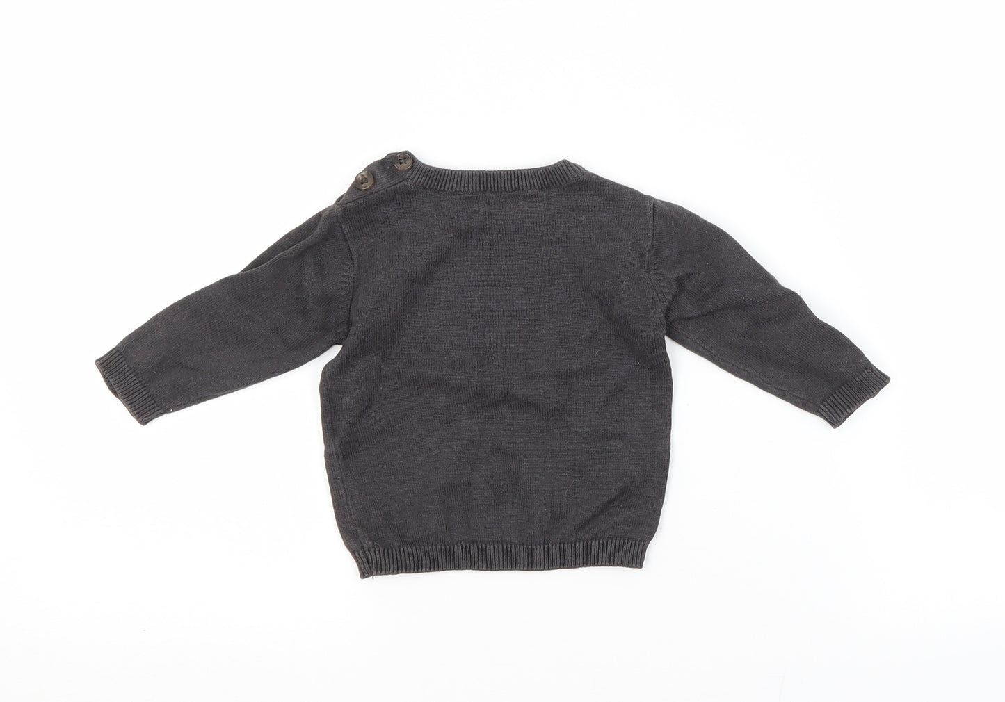 Kiabi Baby Grey  Cotton Pullover Jumper Size 3-6 Months   - DUDE
