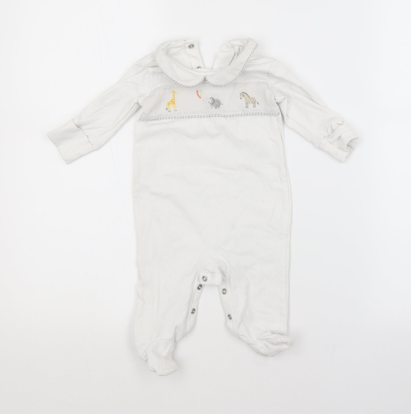 NEXT Baby White  Cotton Babygrow One-Piece Size 0-3 Months