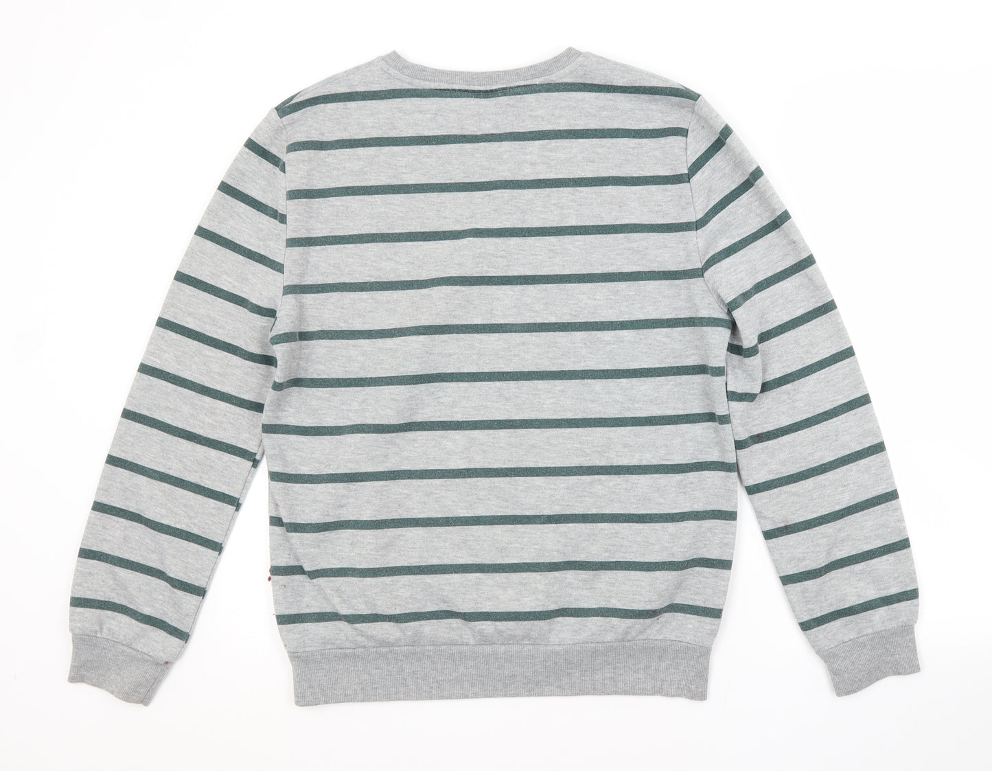 Primark Womens Grey Striped Polyester Pullover Sweatshirt Size 10   - HARRY POTTER
