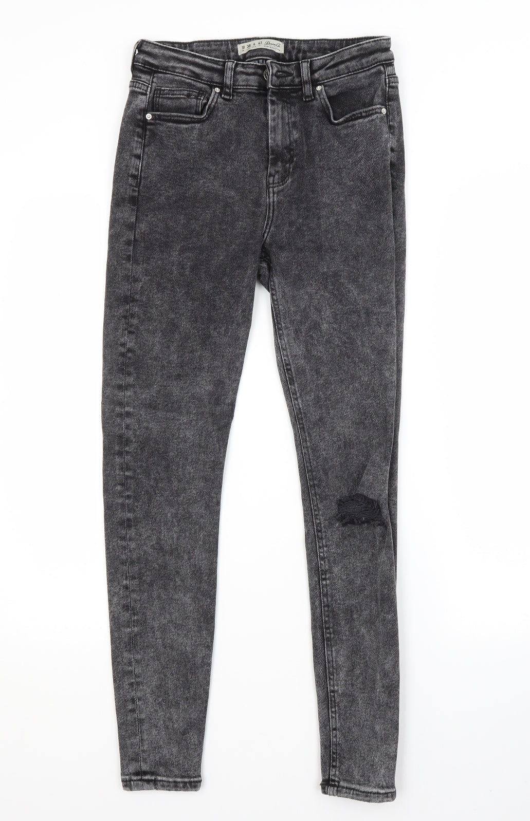 Primark Womens Grey  Cotton Skinny Jeans Size 10 L27 in Regular